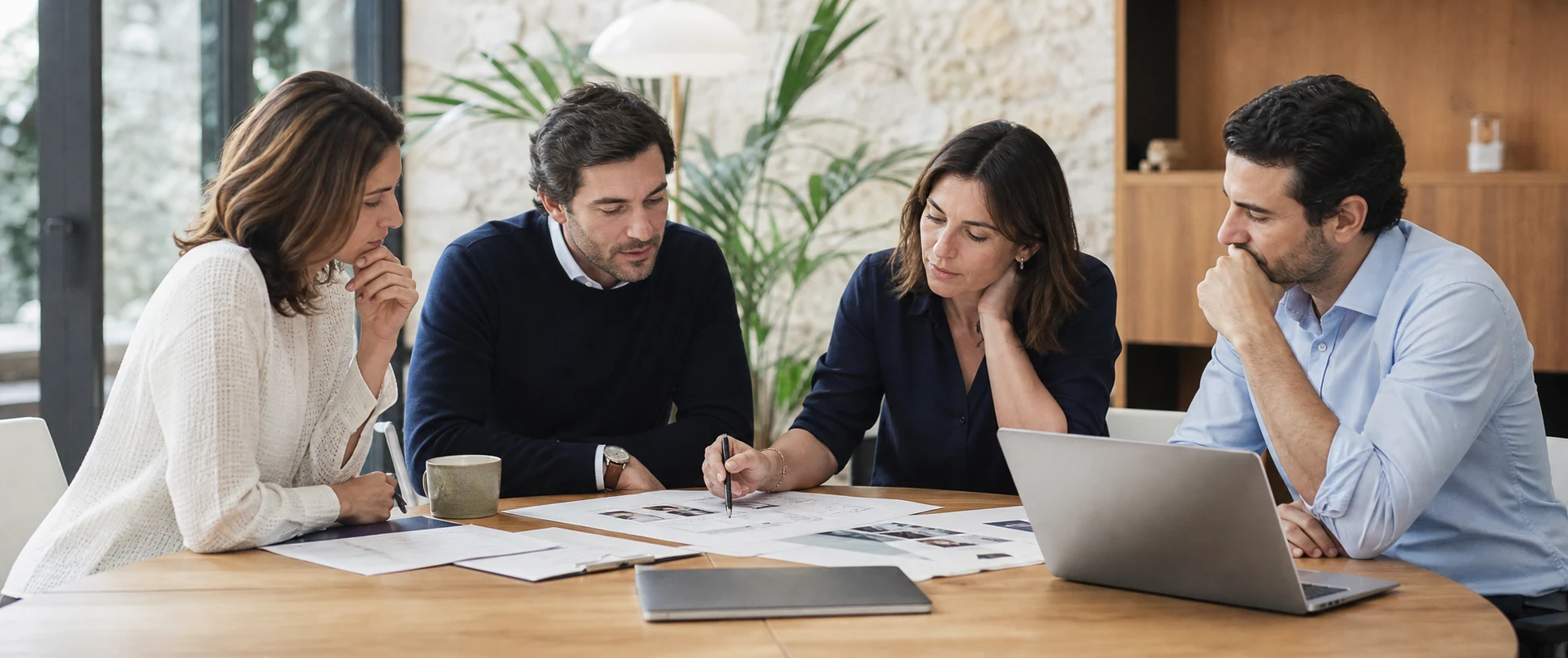 Specialized recruitment team evaluating a search